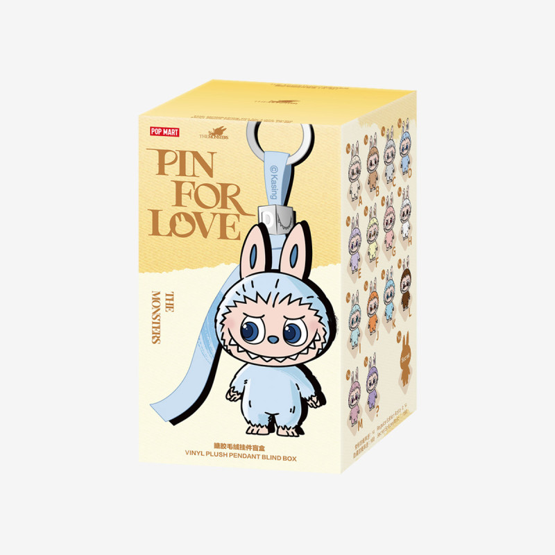 Labubu Pop Mart THE MONSTERS Pin for Love Series-Vinyl Plush Pendant Blind Box (N-Z)